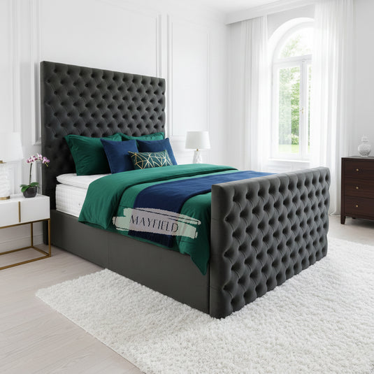 Havana Tall Headboard Bed with Mattress and Storage Options