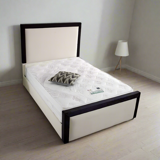 Sleek Designer "Teddy Boucle" Bed Black Border