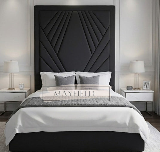 Bellat Modern Luxurious High Headboard Bed With Storage & Mattress Options