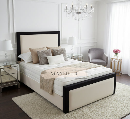 Warrington Black Wooden Frame with Black Fabric Edges