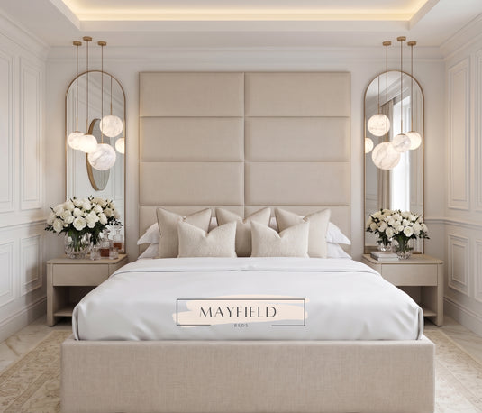 Boxton Luxury Tall Headboard Bed Frame | Handmade Bespoke