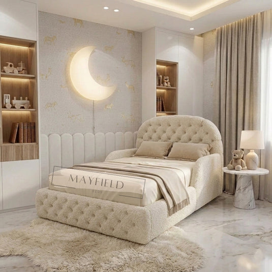 Handmade Chesterfield Headboard Kids Bed | Custom Safety Rails | UK Crafted