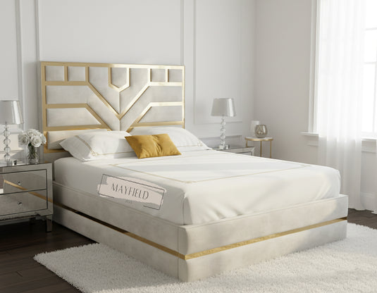 Premium Designer Gold Trim Bed Frame
