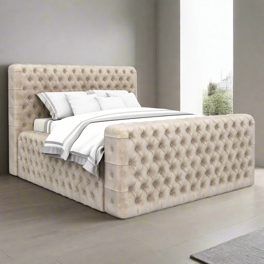 Grand Luxury Bed Frame | Ottoman Storage Option