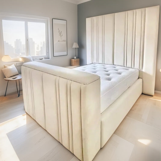 Amada Entertainment TV BED With Mattress and Storage Options