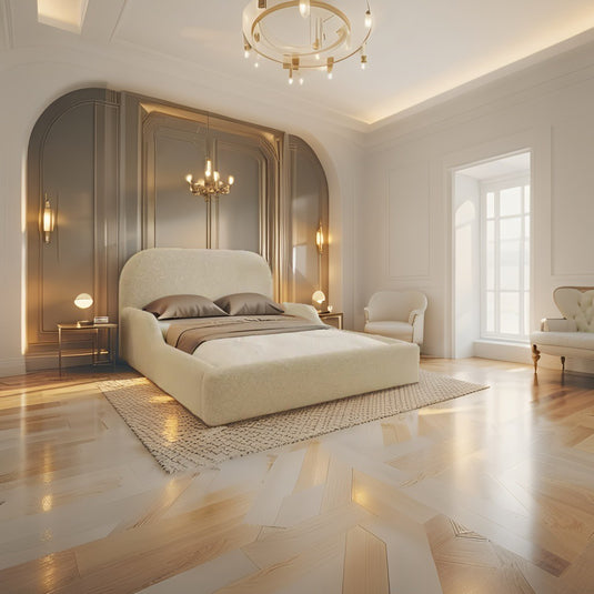 Kids Modern Teddy fur Bed Frame