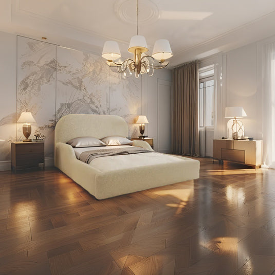 Kids Modern Teddy fur Bed Frame