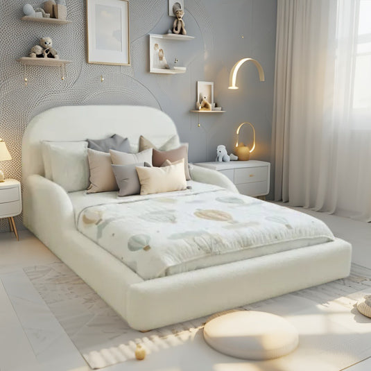 Kids Modern Teddy fur Bed Frame