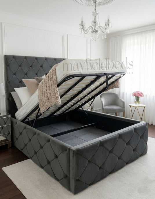 Handmade London Luxury Bed | Custom Ottoman Storage | UK Crafted