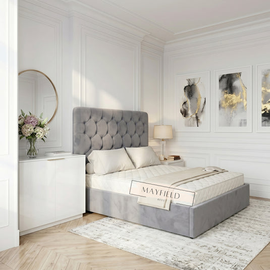Macron Luxury Buttoned 2026 Bed Frame With mattress & Storage Options