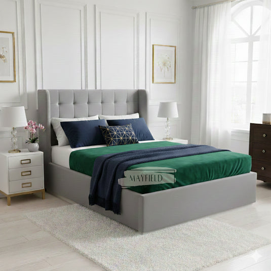 Elegance Wing Cube Solid Bed Frame