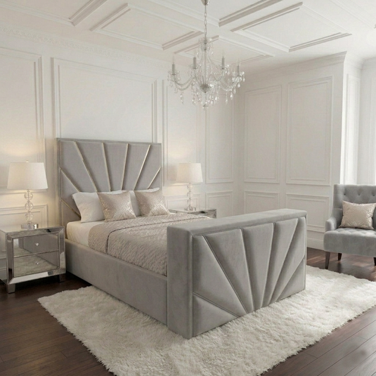 Mayfair Modern Stylish TV Bed Frame | Ottoman Storage & Mattress Options