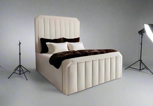 Modern Teddy Boucel Fabric Bed Frame
