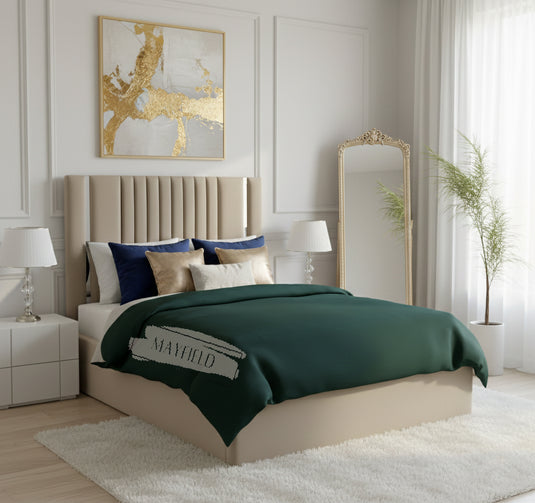 Sleek Luxury Channel Bed Set With Mattress and storage Options