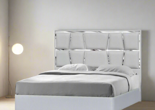 Luxury Zap Modern Bed Fame with Gold & Silver Strip Border