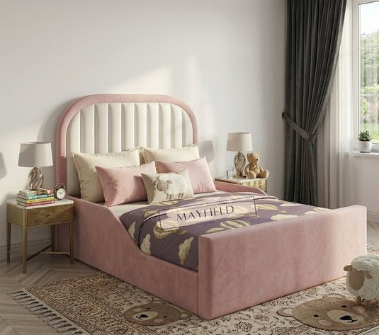 Lela Kids Bed with Custom Safety Rails | Hand Made Custom Upholstery