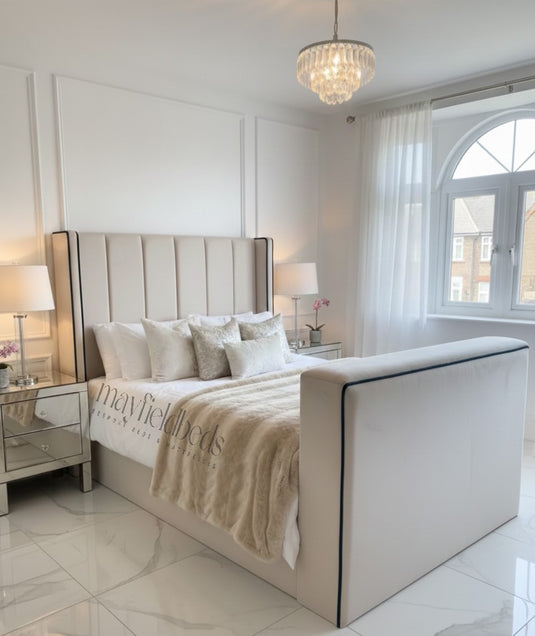 Handmade Lux Wing TV Bed | Custom Ottoman Storage | UK Crafted