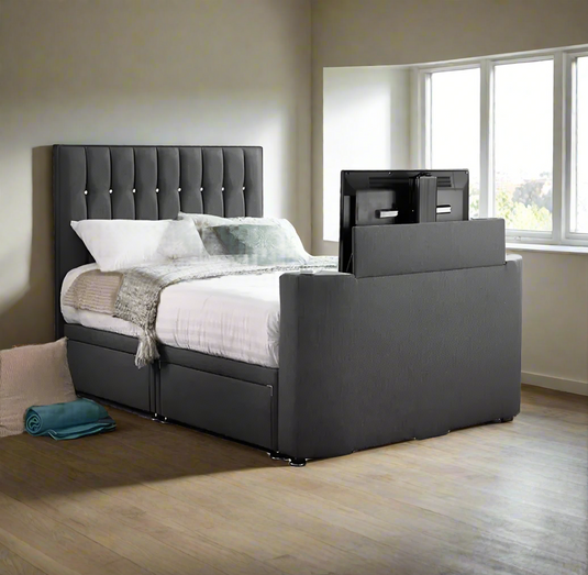 Modern Stylish Entertainment DIVAN Option TV Bed Frame