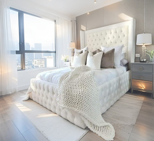 AireVally® Luxury Wing Bed Frame With Mattress, Storage Options