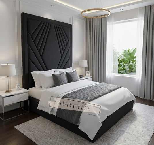 Bellat Modern Luxurious High Headboard Bed With Storage & Mattress Options