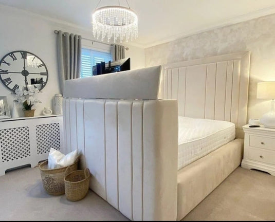Ester Entertainment TV BED | Ottoman Storage Options