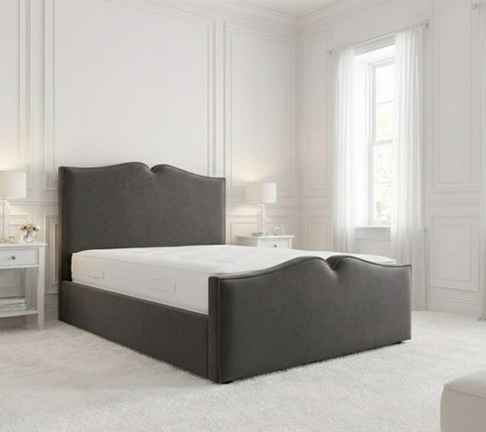 Chineni Upholstered Luxury Bed Frame With mattress + Storage Options