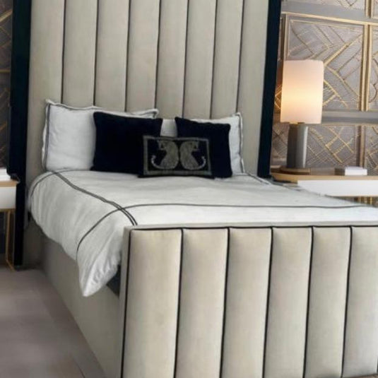 Designer Modern Sleek Panel Bed Frame