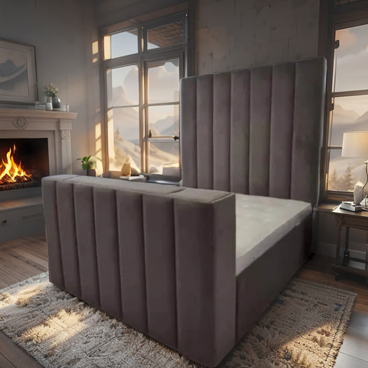 Mega designer entertainment TV BED