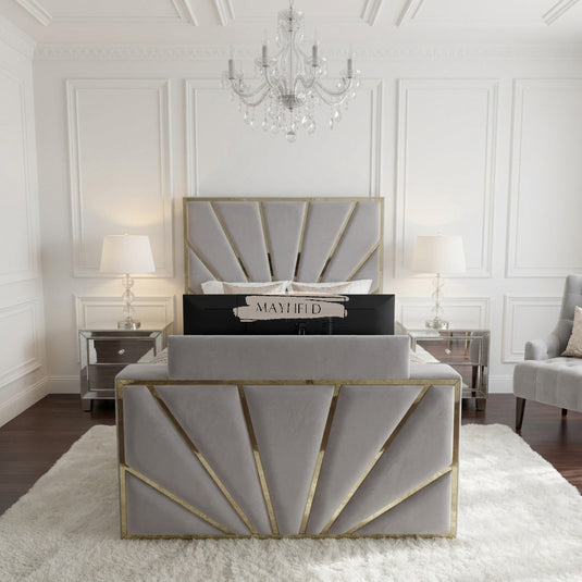 Mayfair Modern Stylish TV Bed Frame | Ottoman Storage & Mattress Options