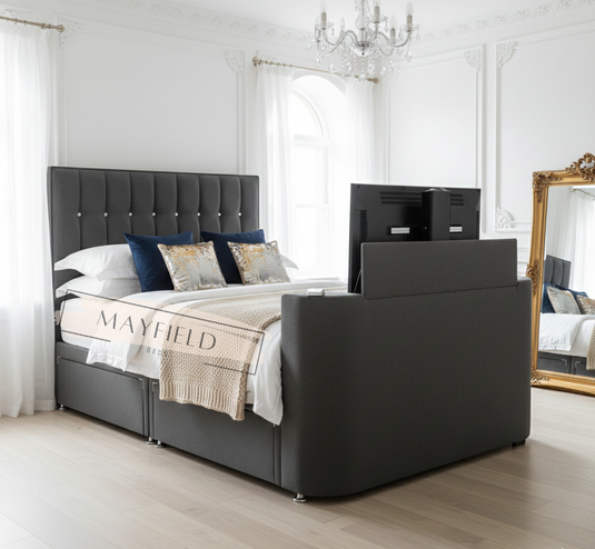 Modern Stylish Entertainment DIVAN Option TV Bed Frame