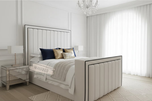 West YORK TV Bed with Contrast Ribbon With Storage & mattress Options