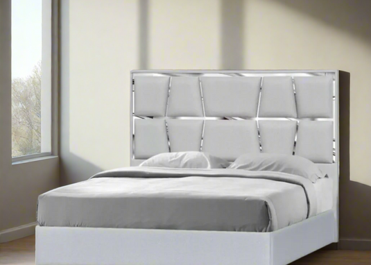 Luxury Zap Modern Bed Fame with Gold & Silver Strip Border