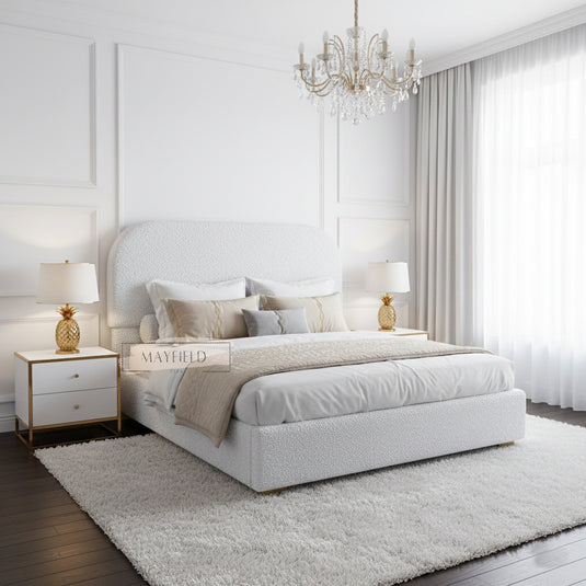 Teddy Bouncil Fabric Bed Frame With Mattress and Storage Option