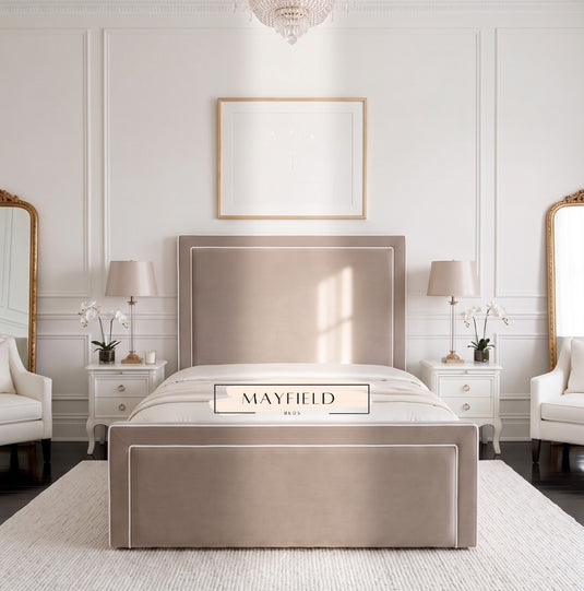 Toria Luxury Bed Along Contrast Fabric Piping