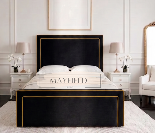 Toria Luxury Bed Along Contrast Fabric Piping
