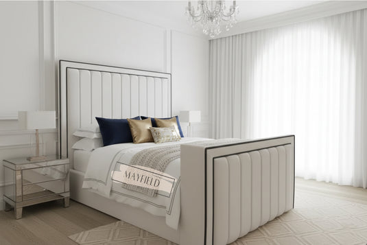 West YORK TV Bed with Contrast Ribbon With Storage & mattress Options