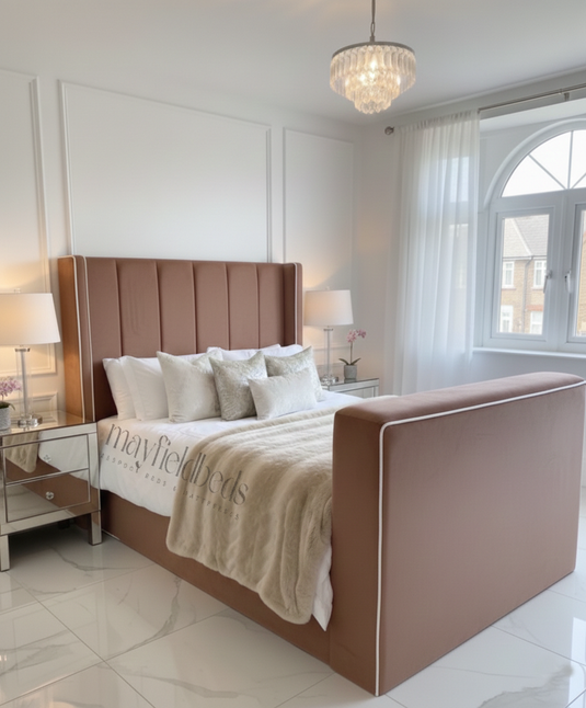 Handmade Lux Wing TV Bed | Custom Ottoman Storage | UK Crafted
