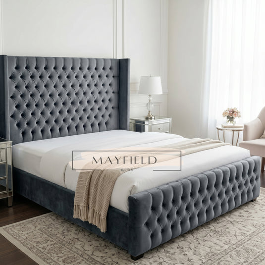 Luxury Wing Ottoman Storage Bed With Mattress and Storage Options